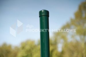 Słupek ogrodzeniowy do siatki plecionej ocynkowany i malowany proszkowo H= 1800 mm, Ø 42 mm
