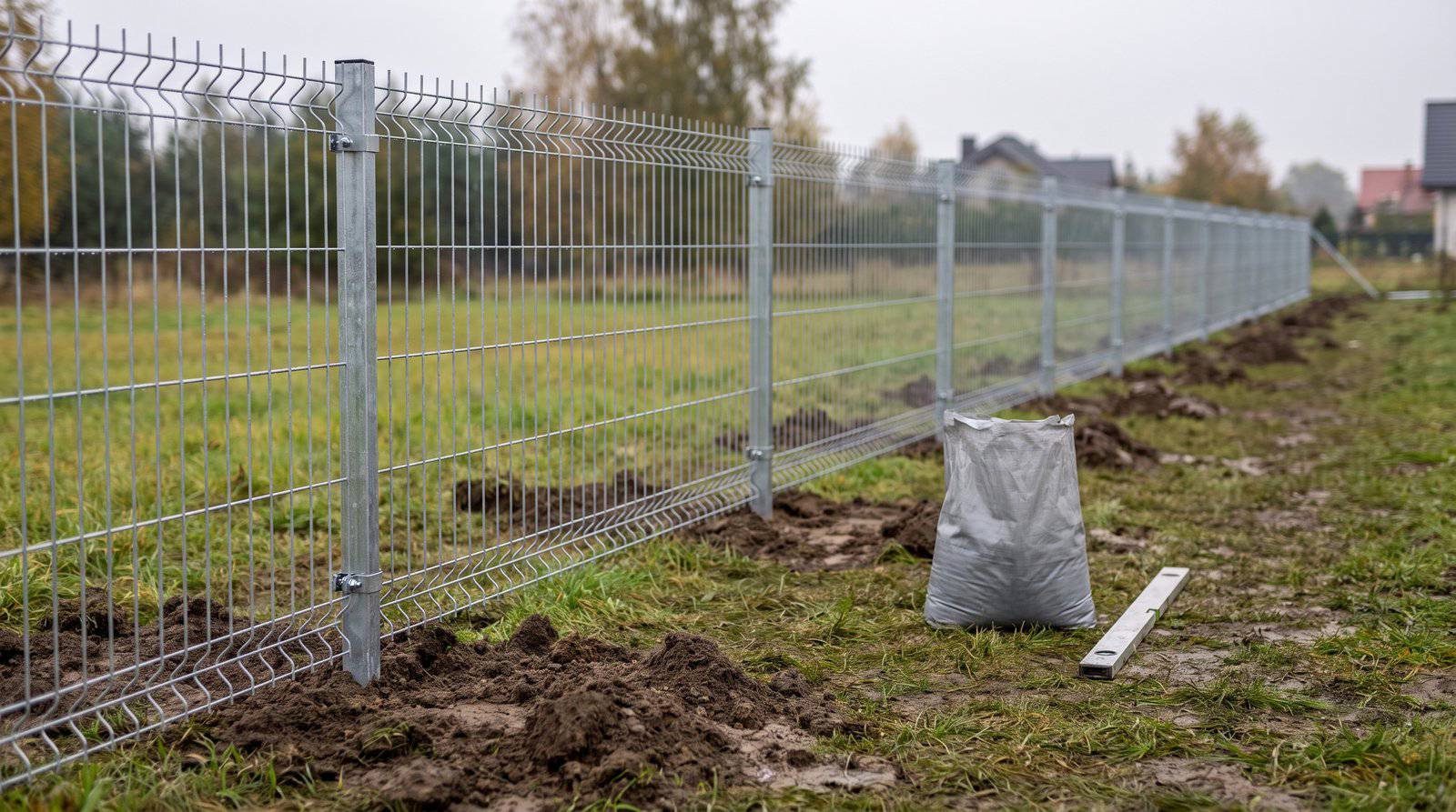 Ogrodzenie panelowe 3D na słupkach 60x40 - koszt materiału na metr bieżący